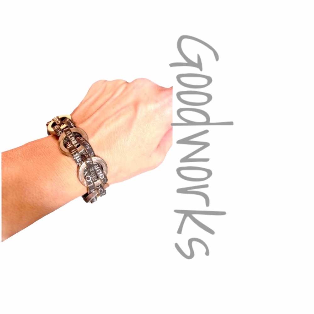 GOODWORKS GREY AND SILVER BRACELET